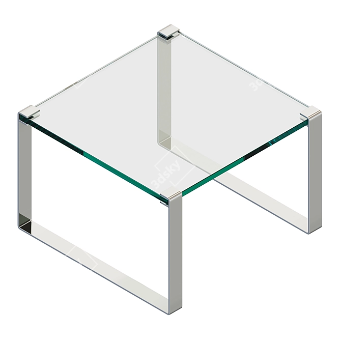 DRAENERT Klassik 1022: Elegant Steel and Glass Tables 3D model image 3