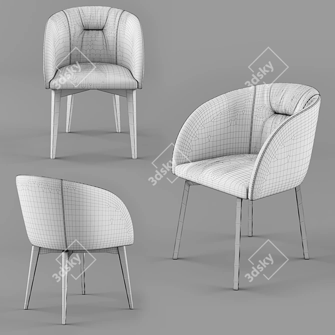 ROSIE SOFT Swivel Armchair by Calligaris 3D model image 3