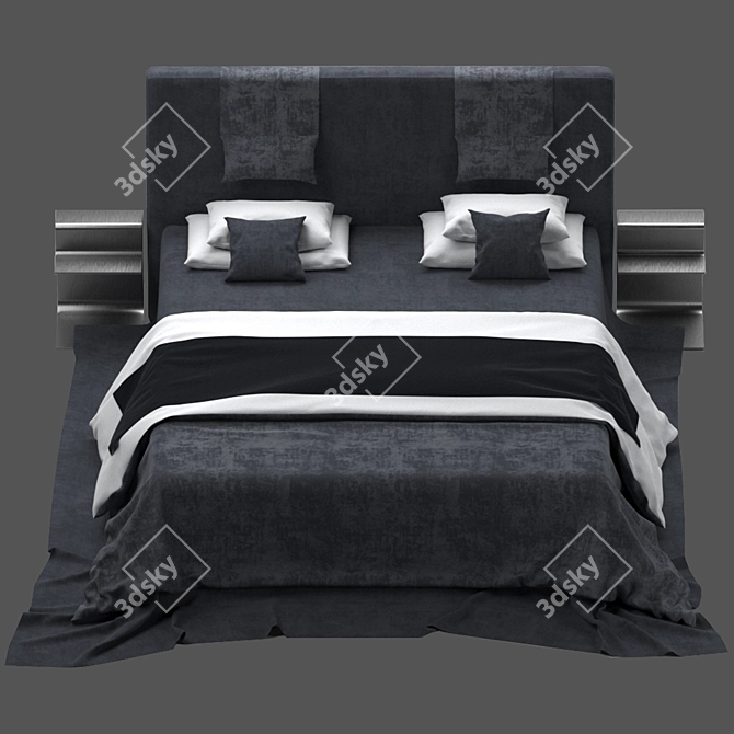 Elegant Minotti Bed: Stylish and Versatile 3D model image 1