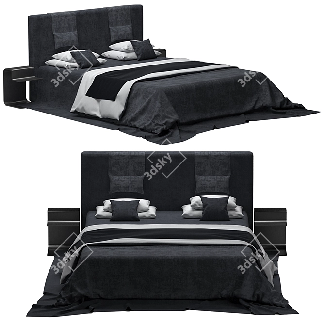 Elegant Minotti Bed: Stylish and Versatile 3D model image 4
