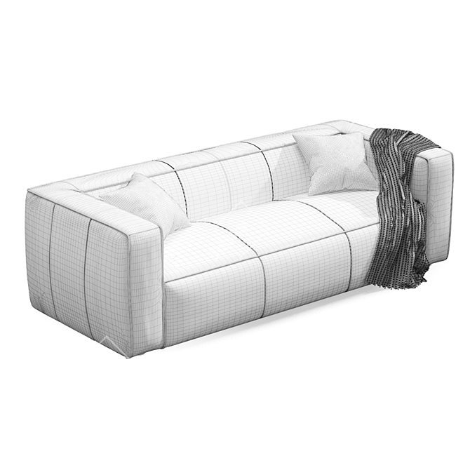 Rawhide Brown Cigar Sofa 3D model image 5