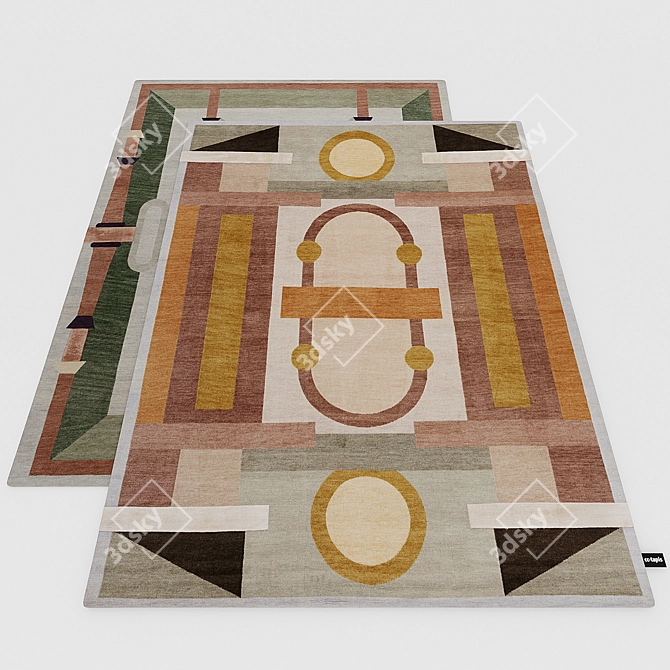 Handmade Nepalese cc-tapis Cinquecento Rugs 3D model image 1