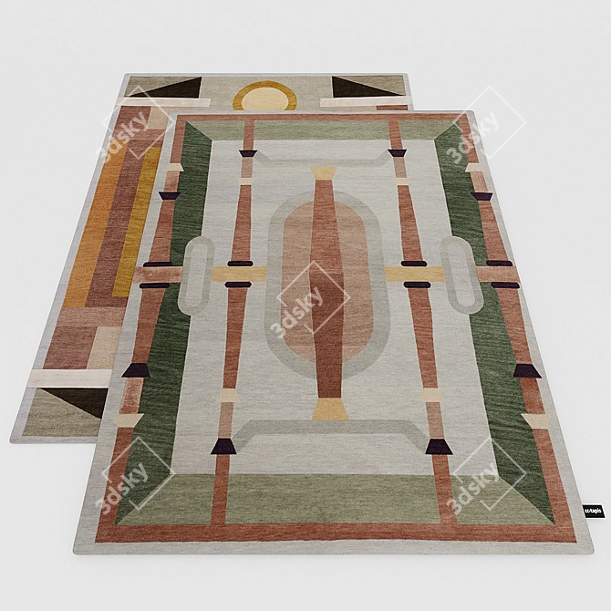 Handmade Nepalese cc-tapis Cinquecento Rugs 3D model image 2