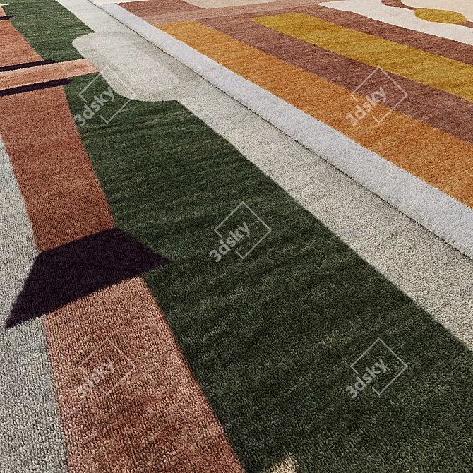 Handmade Nepalese cc-tapis Cinquecento Rugs 3D model image 3