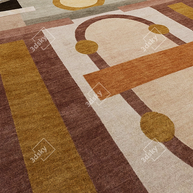 Handmade Nepalese cc-tapis Cinquecento Rugs 3D model image 4