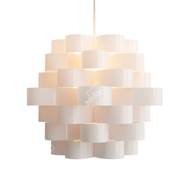 Luminous White Chandelier Collection 3D model image 5