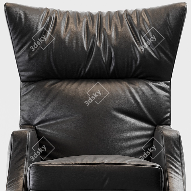 Stylish Leather Armchair 3D model image 3