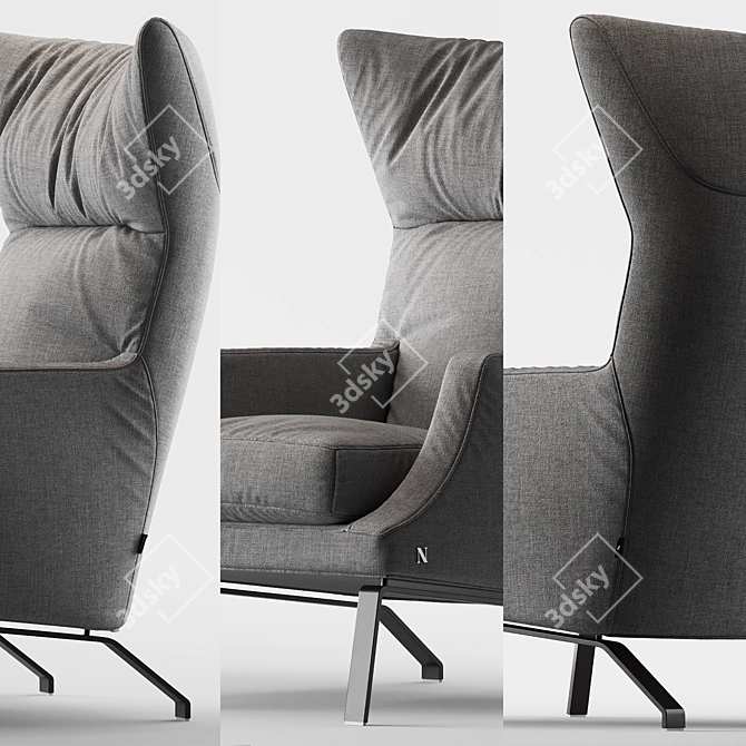 Natuzzi Clemmie: Elegant and Compact 3D model image 4