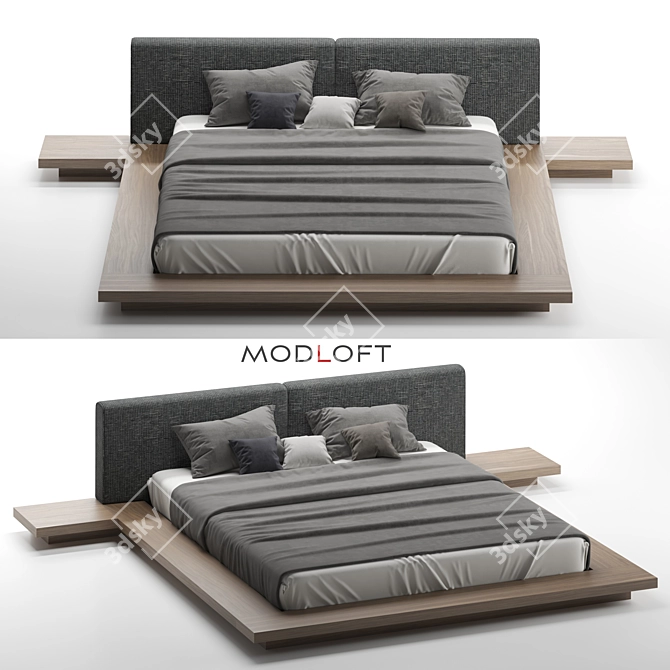 Sophisticate your space with Modloft Worth Bed 3D model image 4