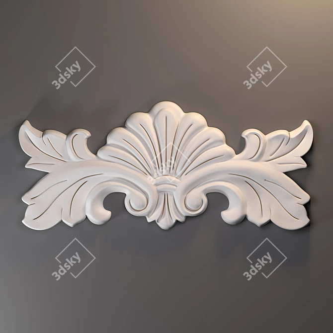 Elegant Turbosmooth Ornament 3D model image 1