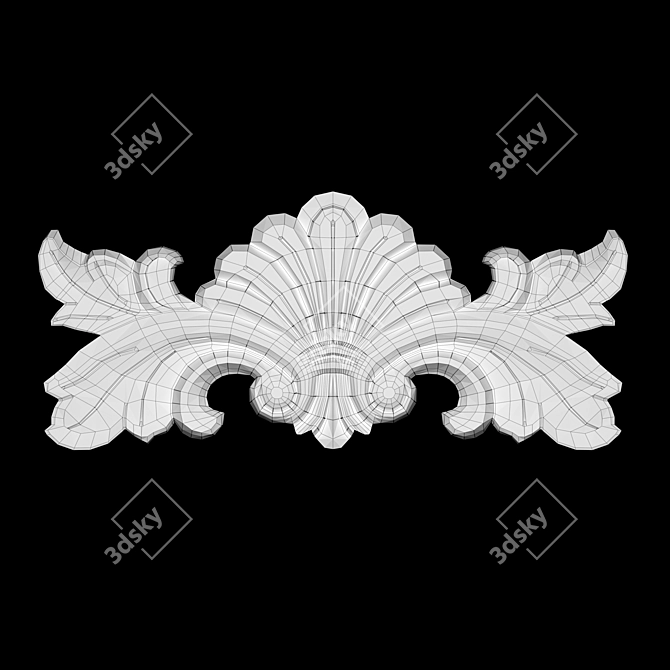 Elegant Turbosmooth Ornament 3D model image 6