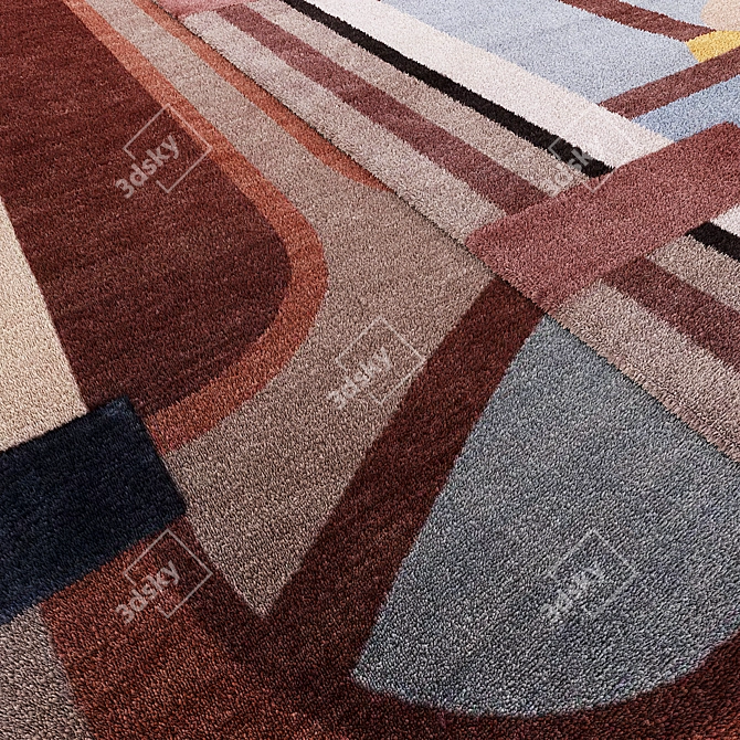 Handcrafted cc-tapis Cinquecento Rugs 3D model image 3