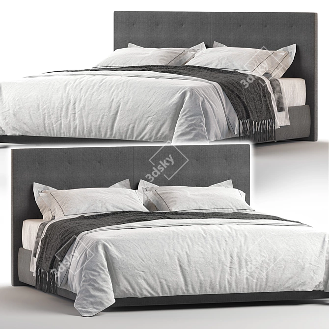 Elegant Poliform ARCA Bed 3D model image 1