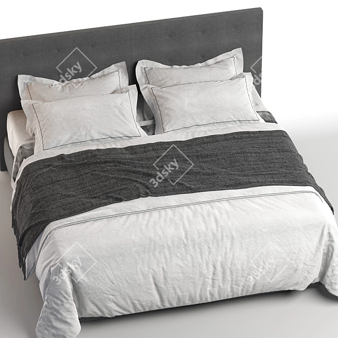 Elegant Poliform ARCA Bed 3D model image 3