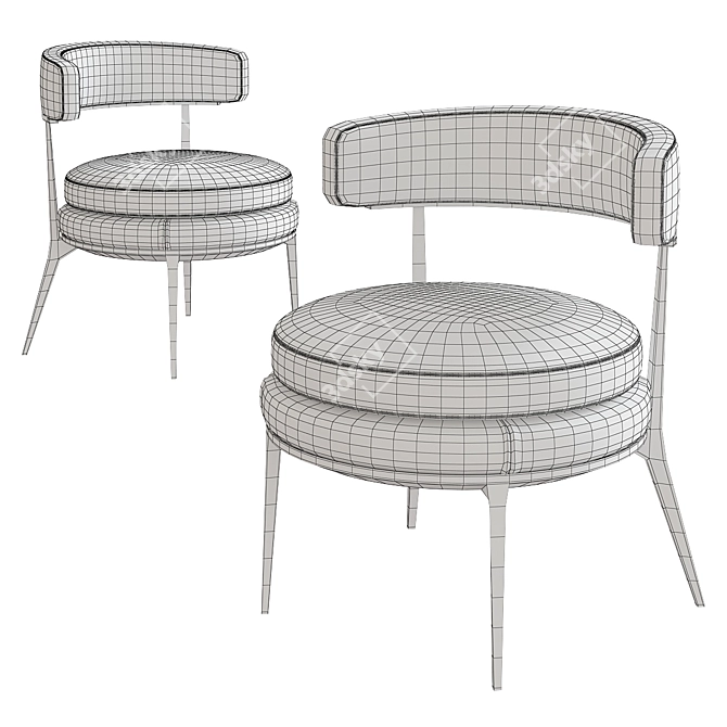 Elegant Caratos Armchairs: Crafted by Antonio Citterio- 3D model image 2