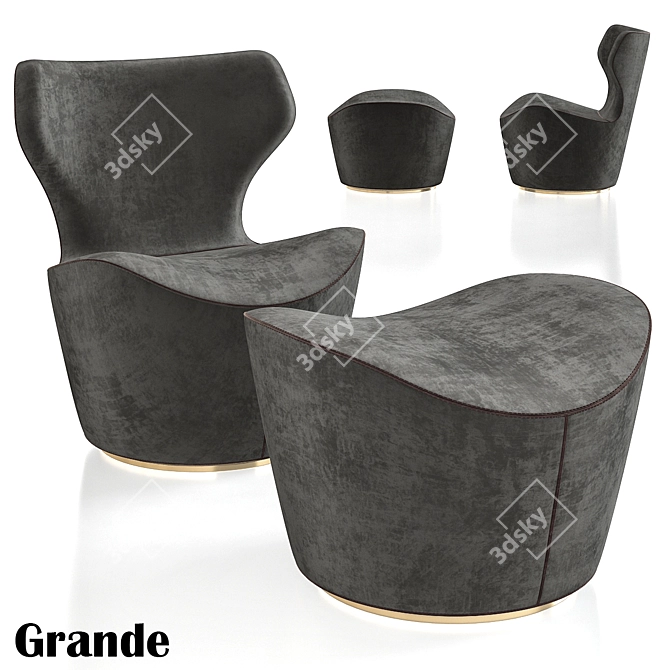 Elegant Lounger: Armchair Grande 3D model image 1