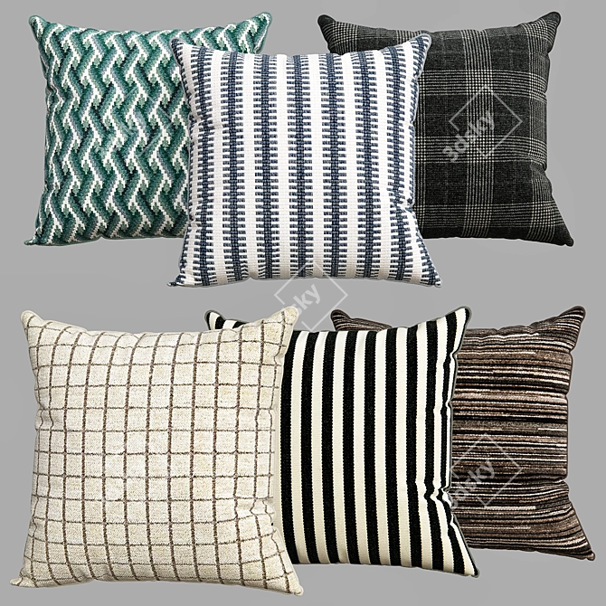 Cozy Comfort Pillows 3D model image 2