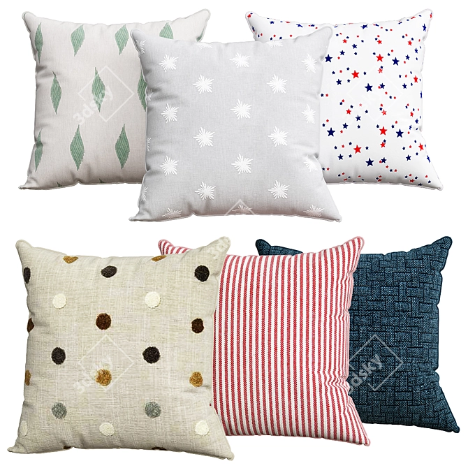Cozy Cushion Collection 3D model image 1