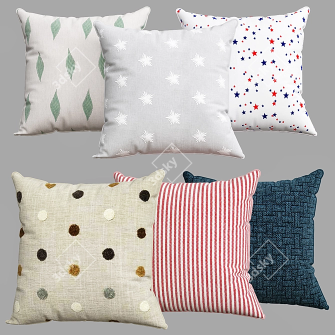 Cozy Cushion Collection 3D model image 2