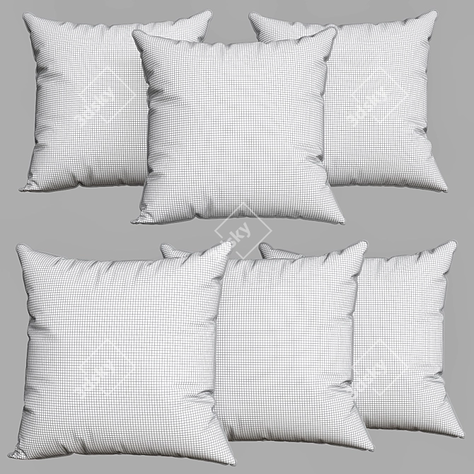 Cozy Cushion Collection 3D model image 4