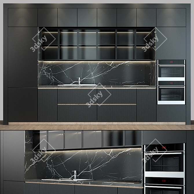 Modern Kitchen Organizing Solution 3D model image 1