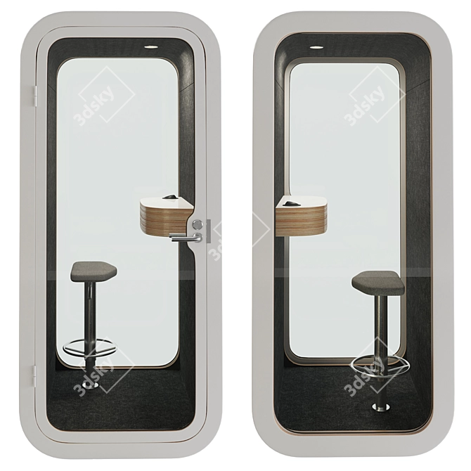 Modern Office Phone Booth: Versatile & Stylish 3D model image 2