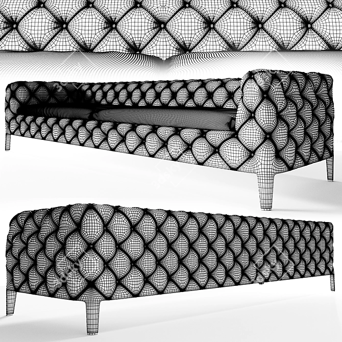 Elegant Windsor Sofa: Timeless Beauty 3D model image 3