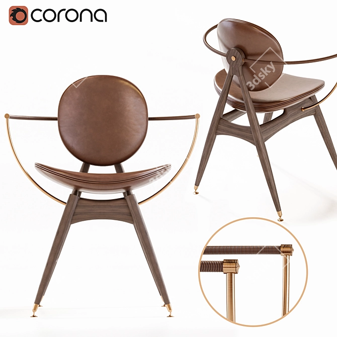 Modern Circle Chair: Stylish and Versatile 3D model image 1