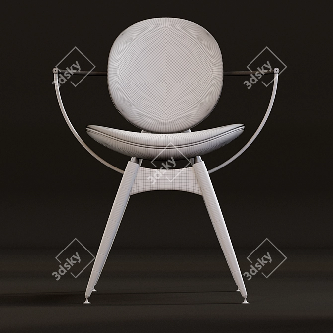 Modern Circle Chair: Stylish and Versatile 3D model image 4