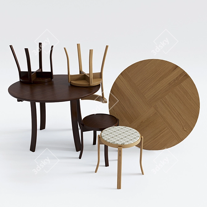 Stylish Runt Furniture Set 3D model image 3