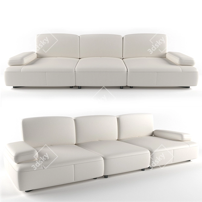 Natuzzi Immenso Sofa: Stylish Comfort for Your Home 3D model image 1