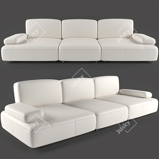 Natuzzi Immenso Sofa: Stylish Comfort for Your Home 3D model image 4
