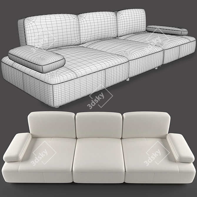 Natuzzi Immenso Sofa: Stylish Comfort for Your Home 3D model image 6