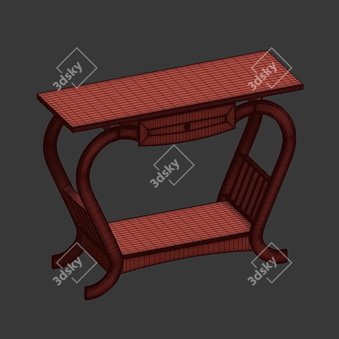 Elegant Karina Console Table 3D model image 3