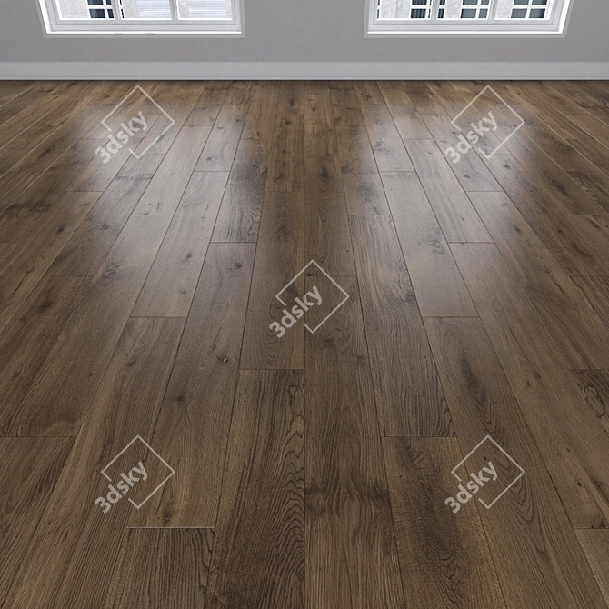 Oak Parquet: Herringbone, Linear, Chevron 3D model image 2