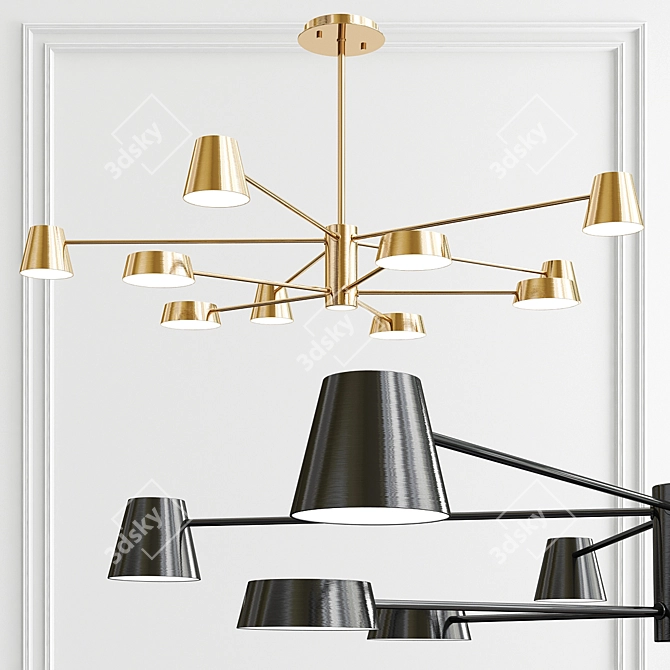 Elegant Toivalo Chandelier 3D model image 1