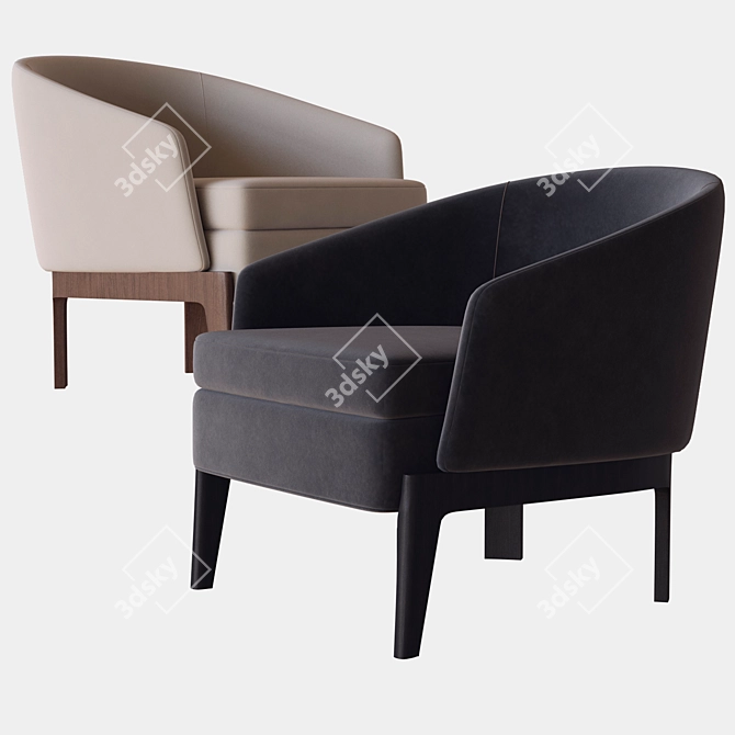 Elegant Chelsea Armchair: 3D Model 3D model image 1