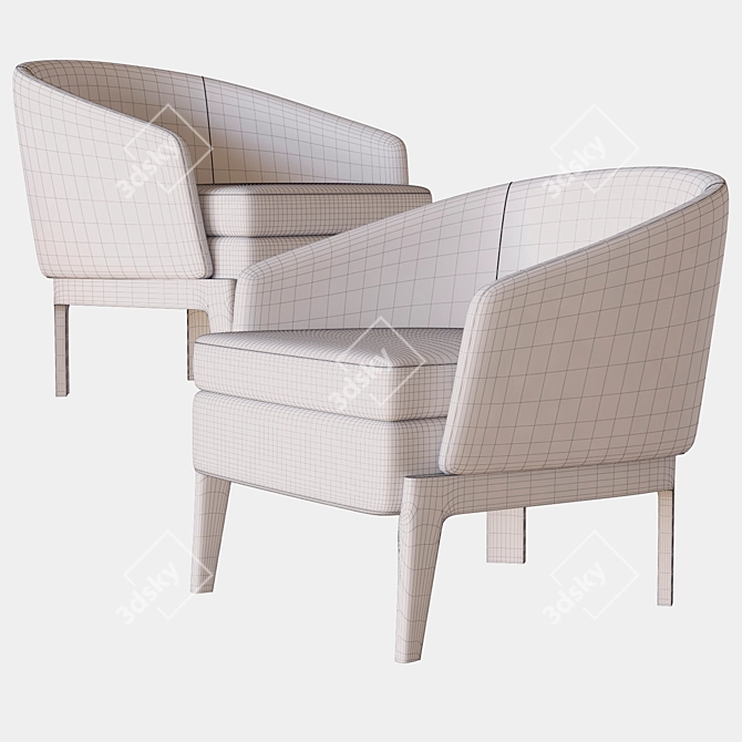 Elegant Chelsea Armchair: 3D Model 3D model image 3