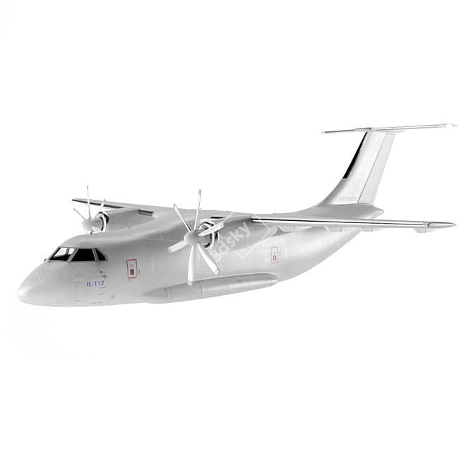 IL-112 Bare Fuselage 3D model image 12