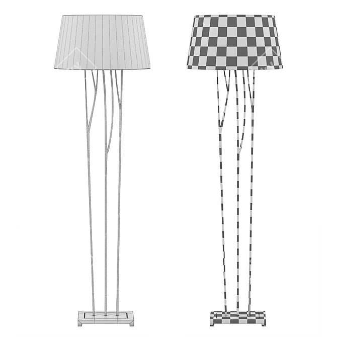 Sleek Aspen Floor Lamp 3D model image 2