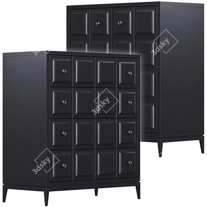 Austin Dresser: Stylish and Spacious 3D model image 1