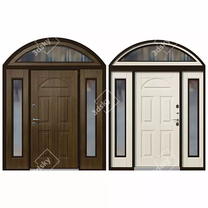 Om Thermowood: Stylish and Intelligent Doors 3D model image 1