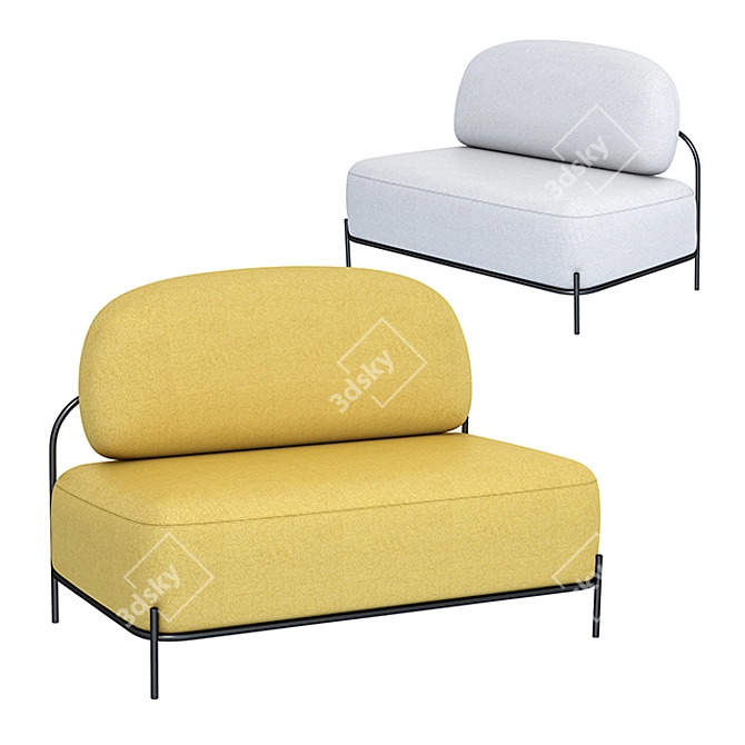 Modern Pawai Sofa: Stylish Comfort 3D model image 1