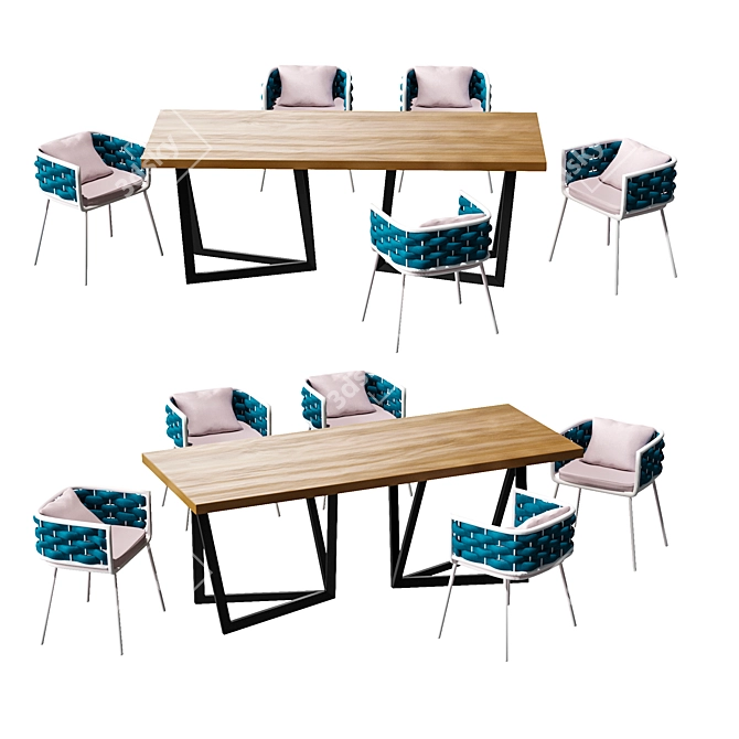 4union Dining Set: Elegant and Functional 3D model image 1