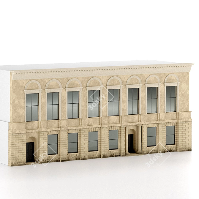 Classic Italian Palazzo Facade 3D model image 1