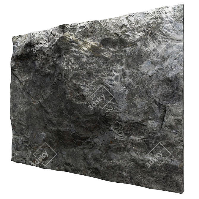 Decorative Stone Wall: High-Resolution Texture 3D model image 8