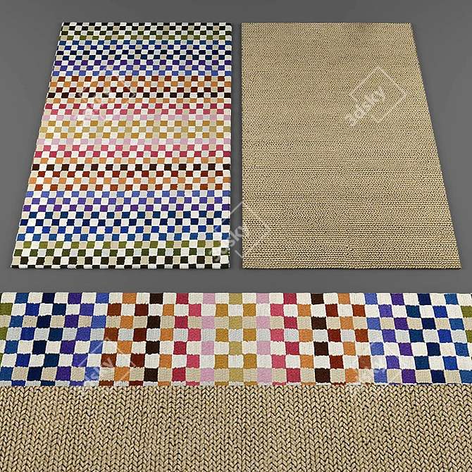 Elegant Amara Rugs Collection 3D model image 1