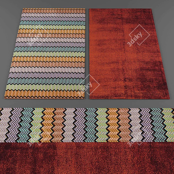 Elegant Amara Rugs Collection 3D model image 2