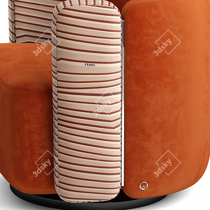 Luxurious Fendi Armchair: Elegant Comfort 3D model image 2
