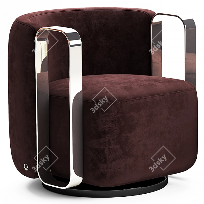 Luxurious Fendi Armchair: Elegant Comfort 3D model image 4